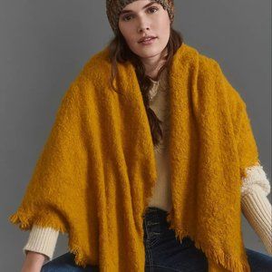 Anthropologie Mustard Gold Yellow Joyeux Boucle Scarf